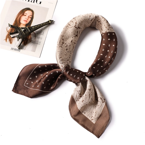 Sciarpa Quadrata Retro Paisley Pois Raso Di Raso Patchwork Elegante Foulard Per Donna Accessorio Stile Etnico