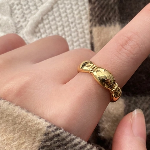 Minimalistische Geometrische Koperen Open Ring Verstelbaar Gepolijst Mode Sieraden Voor Dames INS Stijl