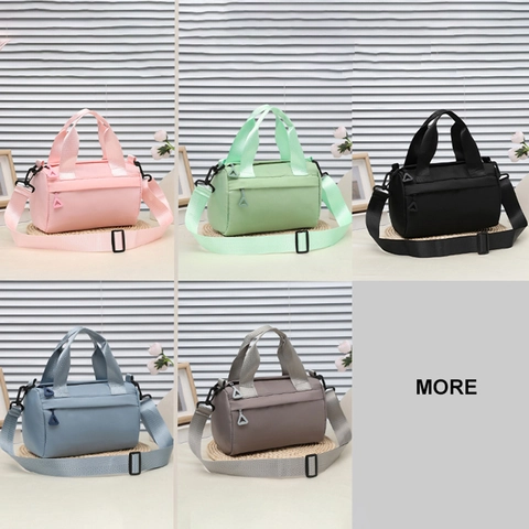 Semplice Borsa A Tracolla In Stile Giapponese Per Donna Borsa A Cilindro In Nylon Sportiva Borsa A Mano Boston Casual