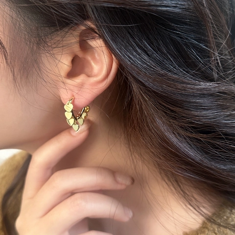 Prachtige Hart Hanger Hoop Oorbellen Puur Koper Koreaanse Stijl Minimalistische Sieraden Voor Vrouwen Elegant Trendy