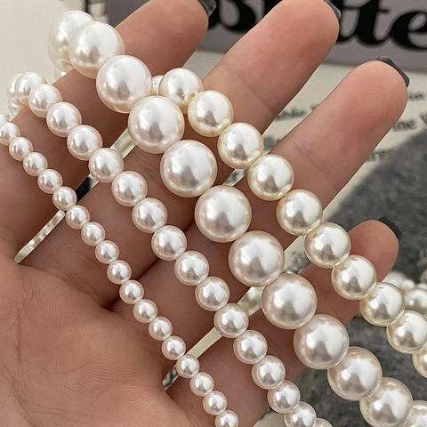 Elegante Collana Di Künstliche Perle Sintetiche Girocollo Tondo Retrò Minimalista Catena Per Clavicola Gioielli Da Donna Stile Raffinato