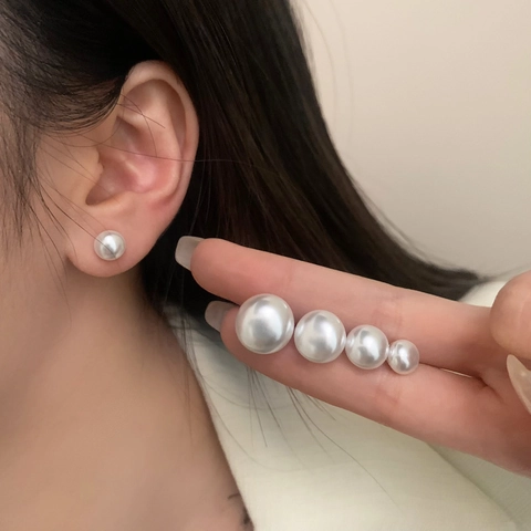 Künstliche Perlenstecker Mit 925 Sterling Silber Ohrstecker Vintage Französisch Elegant Minimalistisch Schmuck Für Damen