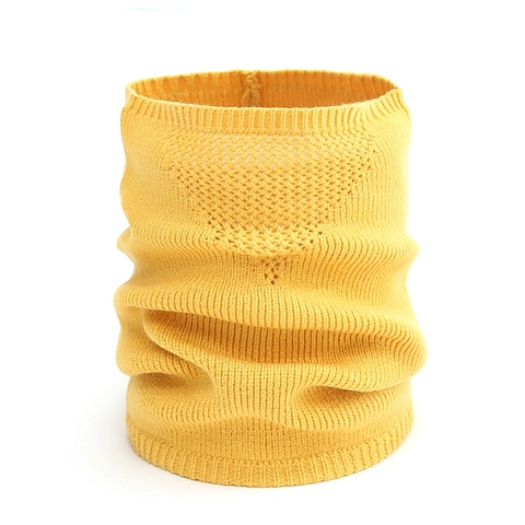Knitted Neck Warmer Snood Solid Color Cotton Polyester Warm Breathable Neck Gaiter For Men Women Winter Fashion