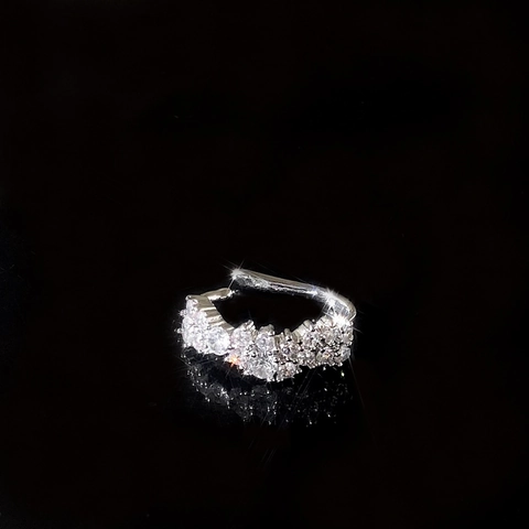 Silver Plated Copper Ear Cuffs Non Piercing Zircon Artificial Pearl Exquisite Minimalist C Shaped Jewelry For Women
