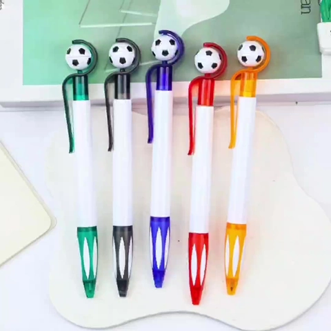 Penna A Sfera Tema Calcio Retrattile Creativa Plastica Cancelleria Sportiva Per Studenti Ufficio Scrittura
