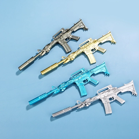 Creative Rifle Shaped Gel Pen Plastic Gun Model Black Ink Novelty Tactical Writing Pen For School Office Gift Military Style