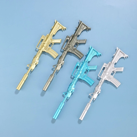 Creative Rifle Shaped Gel Pen Plastic Gun Model Black Ink Novelty Tactical Writing Pen For School Office Gift Military Style