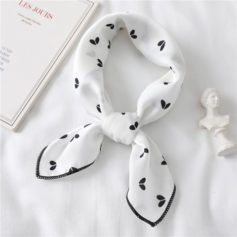 Foulard Quadrato da Donna in Raso di Seta Sintetica Elegante con Stampa Artistica Cravatta da Collo per Capelli Decorazione Borsa Accessorio Moda Regalo