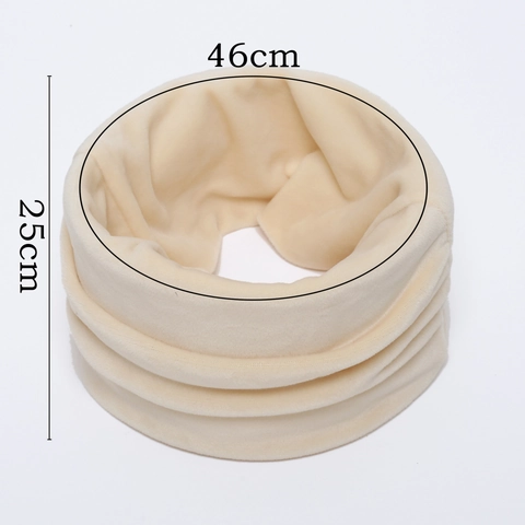 Calentador De Cuello De Invierno Terciopelo Bufanda Snood Color Sólido Suave Elástico Cálido Para Hombres Mujeres