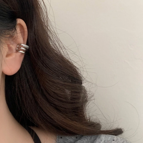 Mehrlagiger Ohrmanschette Aus Kupfer Mit Zirkonia Mehrreihiges Design Clip On Ohrringe Minimalistisches Schickes Accessoire