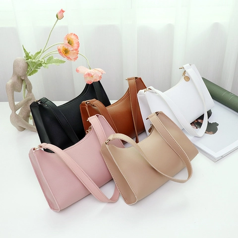 Damen Schultertasche Minimalistisch PU Leder Retro Hobo Tasche Elegante Handtasche Für Den Alltag Casual Arbeit