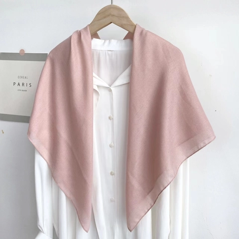 Women Minimalist Cotton Linen Solid Color Large Square Scarf Chic Casual Bandana Headscarf Soft Warm Shawl Wraps For Four Seasons
