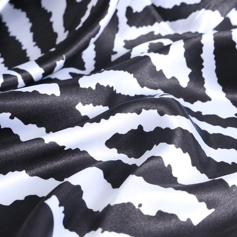 Donna Foulard Quadrato in Raso Stampa Leopardata Zebra Grande Sciarpa Bandana per Capelli Accessori Borsa Copricapo