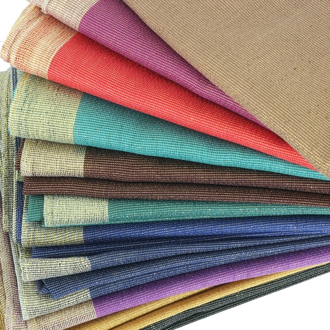 Women Square Scarf Gold Satin Cotton Linen Breathable Headscarf Metallic Thread Shiny Edge Elegant Shawl Wrap Solid Color