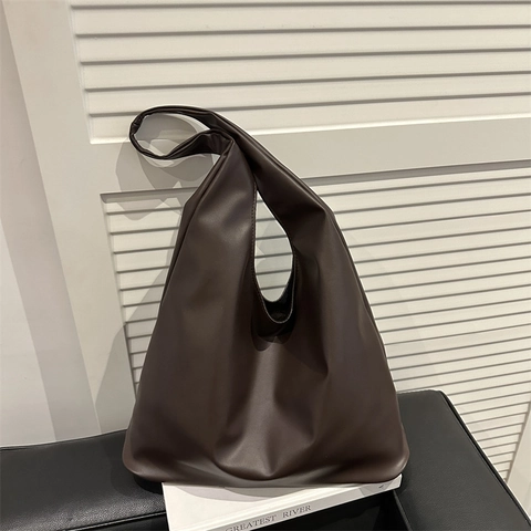Minimalistische Grote Tote Bag Zacht PU Leer Schoudertas Voor Dames Dagelijks Woonwerkverkeer Kantoor