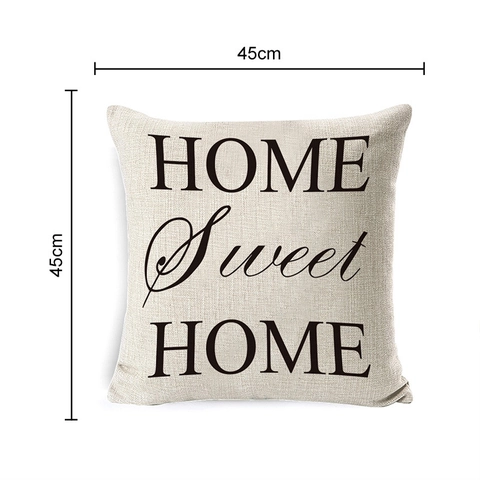 Nordic Minimalist Linen Throw Pillow Cover Letter Print Farmhouse Decorative Cushion Case For Sofa Home Decor Valentine Christmas