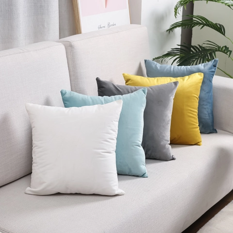 Dekorativer Kissenbezug Weicher Holländischer Samt Einfarbig Nordischer Stil Kissenhülle Für Sofa Wohnzimmer Schlafzimmer