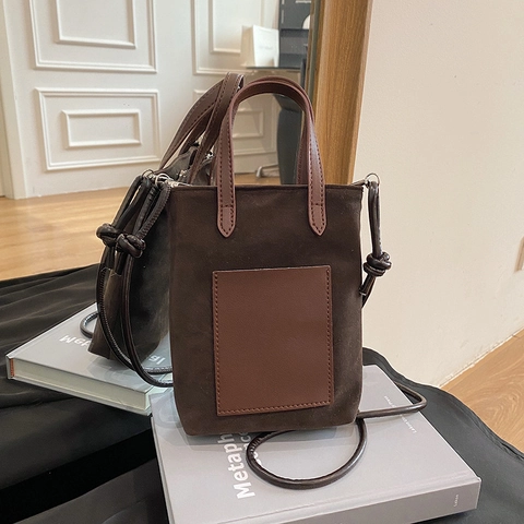 Borsa a Secchiello Leopardata da Donna Mini Borsa a Tracolla in Finta Pelle Scamosciata PU Borsa Porta Cellulare Piccola