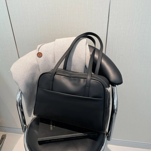 Borsa Tote in Pelle PU di Grande Capacità Minimalista per Donna Borsa a Tracolla Sottobraccio Vintage Ufficio Donna Casual Quotidiana