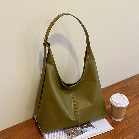 Sac Cabas Minimaliste En Cuir PU Grande Capacité Sac À Épaule De Banlieue Avec Bandoulière Réglable Pour Femmes Style Vintage