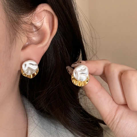 Irregular Geometric Earrings With 925 Sterling Silver Earring Post Copper Gold Plated Minimalist Elegant Fashion Jewelry