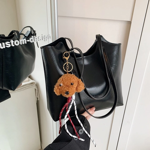 Sac Fourre-tout Rétro Femmes Cuir PU Grande Capacité Commuter Sac À Épaule Sous L'aisselle Avec Bandoulière Réglable Charme