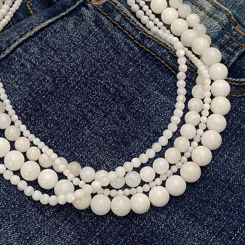 Muschel Perlen Kette Französisch Elegant Handgefertigt Minimalistisch Schmuck Mit Metall Verlängerungskette Für Damen