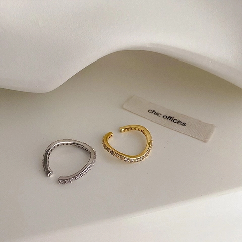 Elegante Ear Cuff In Zircone Rame Placcato Oro Senza Buco Orecchini A Clip A Forma Di U Gioielli Minimalisti Donna