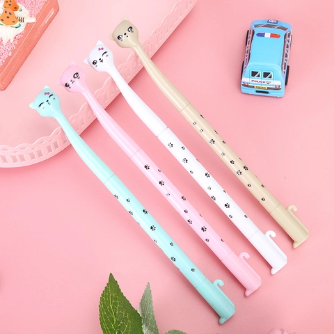 Kreative Süße Cartoon Katze Gelstift 0.5mm Schwarz Tinte Stifte Für Studenten Büro Schule Schreibwaren Kawaii Katzenpfote Muster Schreibstifte