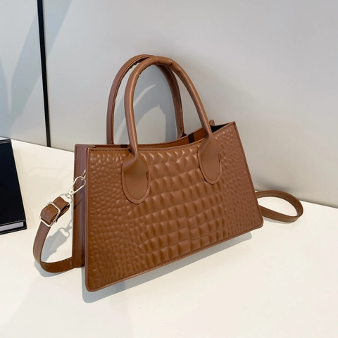 Sac À Main Femmes Simili Cuir Motif Crocodile Petit Sac Bandoulière Carré Avec Bandoulière Réglable Style Vintage