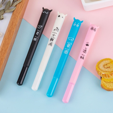 Creative Cartoon Devil Gel Pen Black Ink 0.5mm Nib Cute Silicone Decoration Office School Stationery For Students Writing