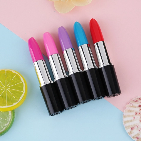 Lippenstift Balpen Creatieve Simulatie Plastic Schrijfgereedschap Voor Studenten Kantoor Vrouwen Draagbare Noviteit Briefpapier