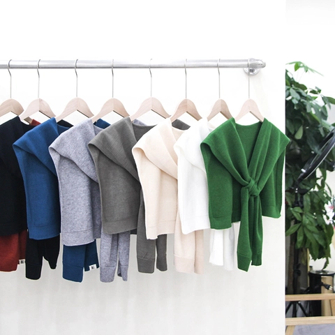 Women Knitted Small Shawl False Collar Solid Color Tie Front Shoulder Wrap Scarf For Spring Autumn Layering Decorative