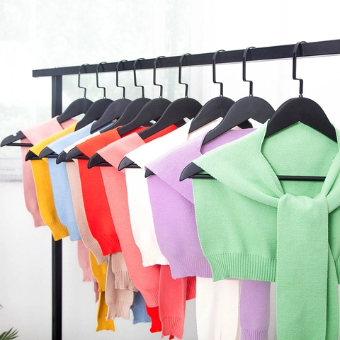 Scialle da Donna in Maglia Finto Colletto Minimalista Tinta Unita a Righe Collo in Acrilico Mantella in Maglia per Casual Viaggio Accessori Invernali