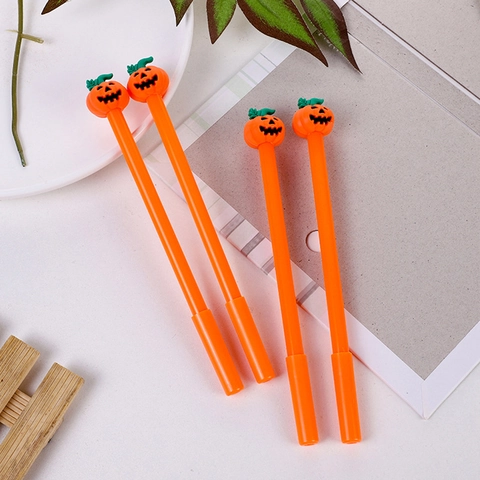 Στυλό Gel Κολοκύθα Halloween 0.5mm Μαύρο Μελάνι Αστείο Δημιουργικό Σχολικά Είδη Εργαλείο Γραφής Πλαστικό Πορτοκαλί Στυλό Σιλικόνης