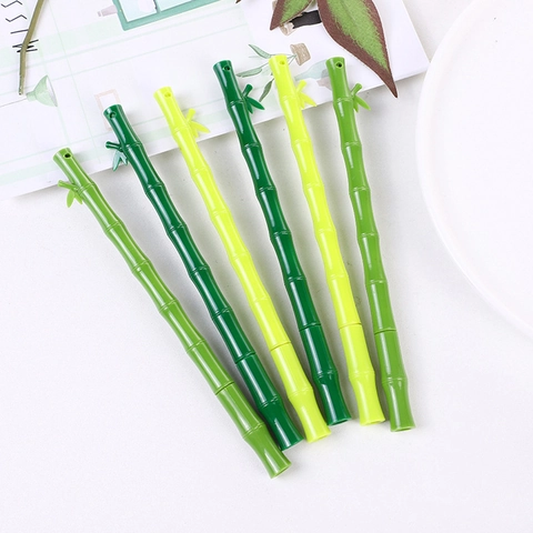 Penna Gel A Forma Di Bambù Creativa Novità Plastica Realistica Inchiostro Nero Scrittura Fluida Ufficio Scuola Cancelleria