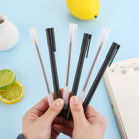 Minimalist Matte Gel Pens 0.5mm Needle Point Smooth Black Ink Writing Pens For Student School Office Stationary Supplies