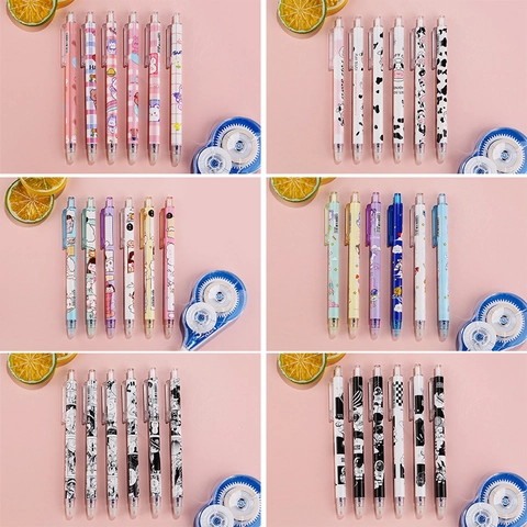 Penne Gel Cancellabili Scatto Cartoni Animati Simpatici Plastica Scrittura Fluida Cancelleria Scuola Ufficio Kawaii Per Studenti