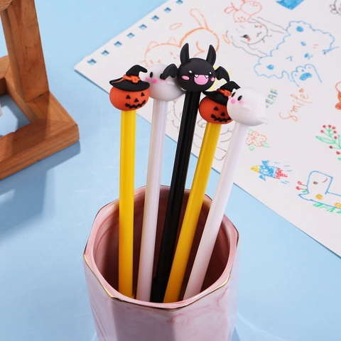 Penne Gel Halloween Cartone Animato Zucca Fantasma Pipistrello Design Plastica Per Studenti Ufficio Regali Di Festa