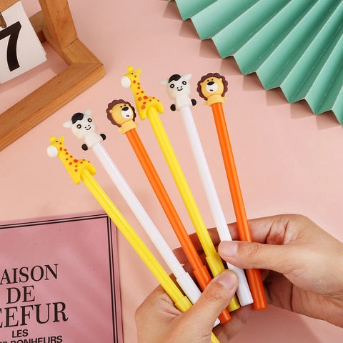 Penne Gel Animali Cartoni Animati Carini Plastica Silicone Scrittura Fluida Cancelleria Scuola Ufficio Per Bambini Studenti Regalo Creativo