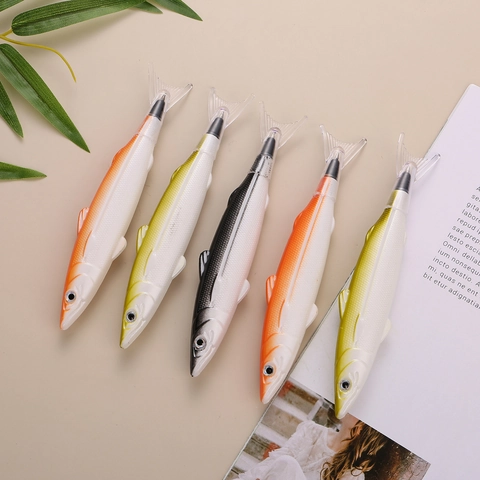 Penna A Sfera Creativa Forma Di Pesce Plastica Design Pesce Salato Strumento Scrittura Novità Ufficio Scuola Regalo Studente