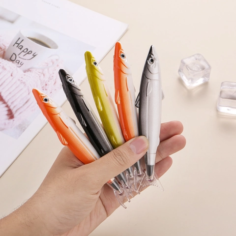 Penna A Sfera Creativa Forma Di Pesce Plastica Design Pesce Salato Strumento Scrittura Novità Ufficio Scuola Regalo Studente