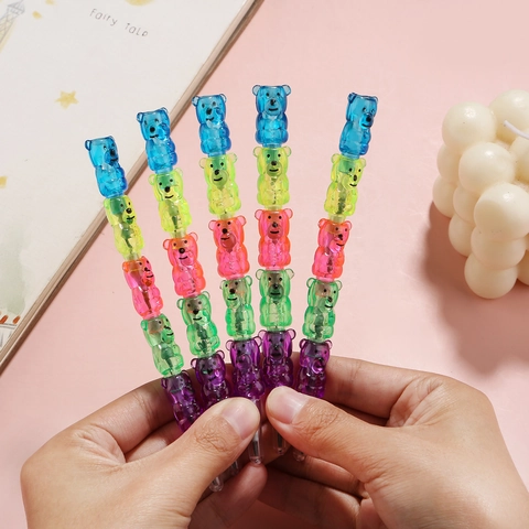 Bär Stapelstifte Ohne Anspitzen Transparent Bunte Kunststoff Abnehmbare Kreative Schreibwaren Für Kinder Studenten
