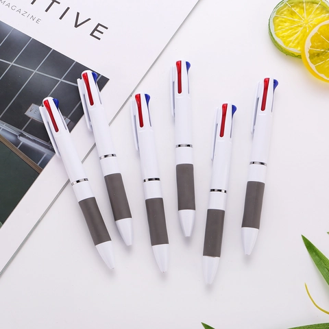 Stylo à Bille Rétractable Multicolore Minimaliste Outil Écriture en Plastique Avec Poignée Souple Pour Bureau École