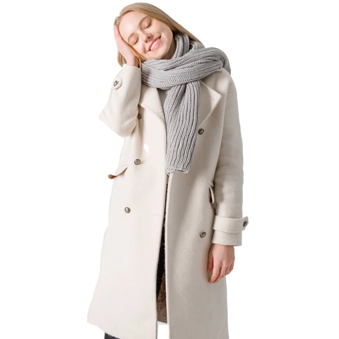 Bufanda De Invierno De Punto Grueso Acrílico Suave Color Sólido Cálida Acanalada Larga Unisex Para Hombres Y Mujeres