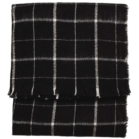 Plaid Square Scarf Shawl Imitation Cashmere Acrylic Warm Winter Fringe Tassel Retro Fashion Women