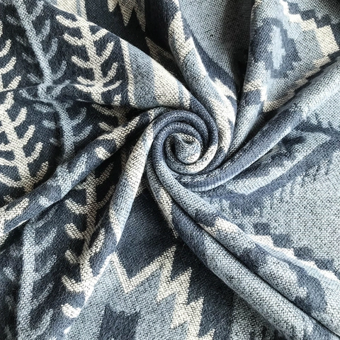 Poncho Femme Châle Ethnique Géométrique Jacquard Imitation Cachemire Ouvert Devant Chaud Cape D'Hiver