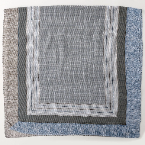 Sciarpa Scialle Vintage Da Donna Poliestere Trama Stropicciata Geometrico Blocchi Di Colore Morbido Stile Urbano Elegante
