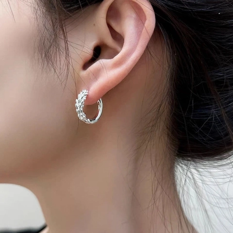 Pendientes De Aro De Espiga De Trigo Chapado En Oro Plata Cobre Minimalista Diseño Único Joyería Para Mujeres Estilo De Oficina Elegante