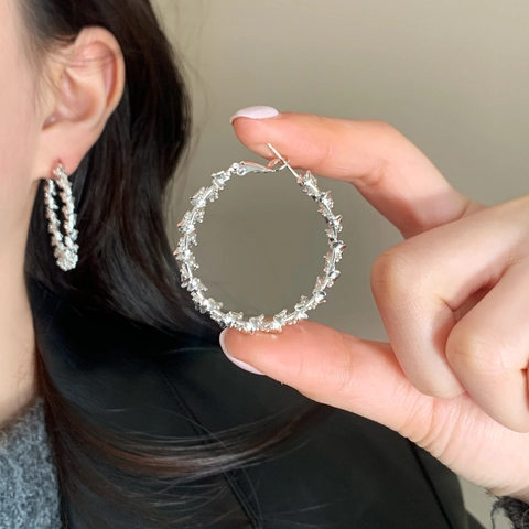 Zerknitterte Nugget Spirale Geometrische Creolen Mit 925 Sterling Silber Ohrstecker Statement Schmuck Für Frauen